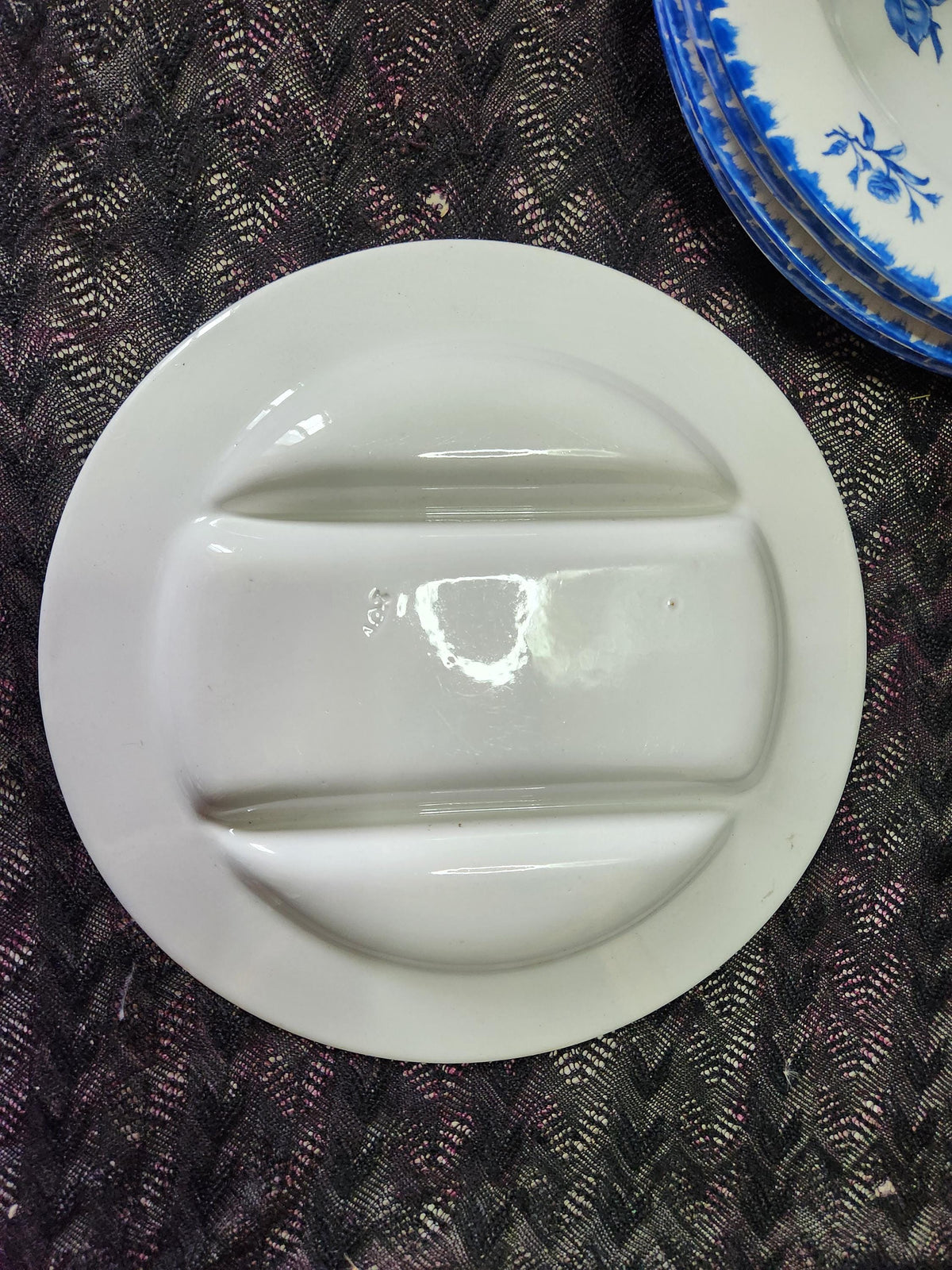 Vintage 5x French Faience Asparagus Plates