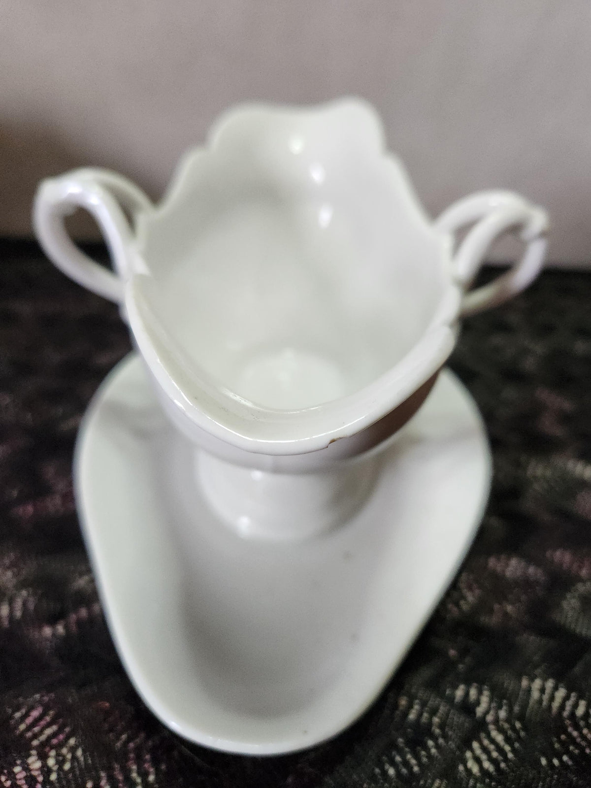 Antique Leon Sazerat Limoges Porcelain Sauce Boat