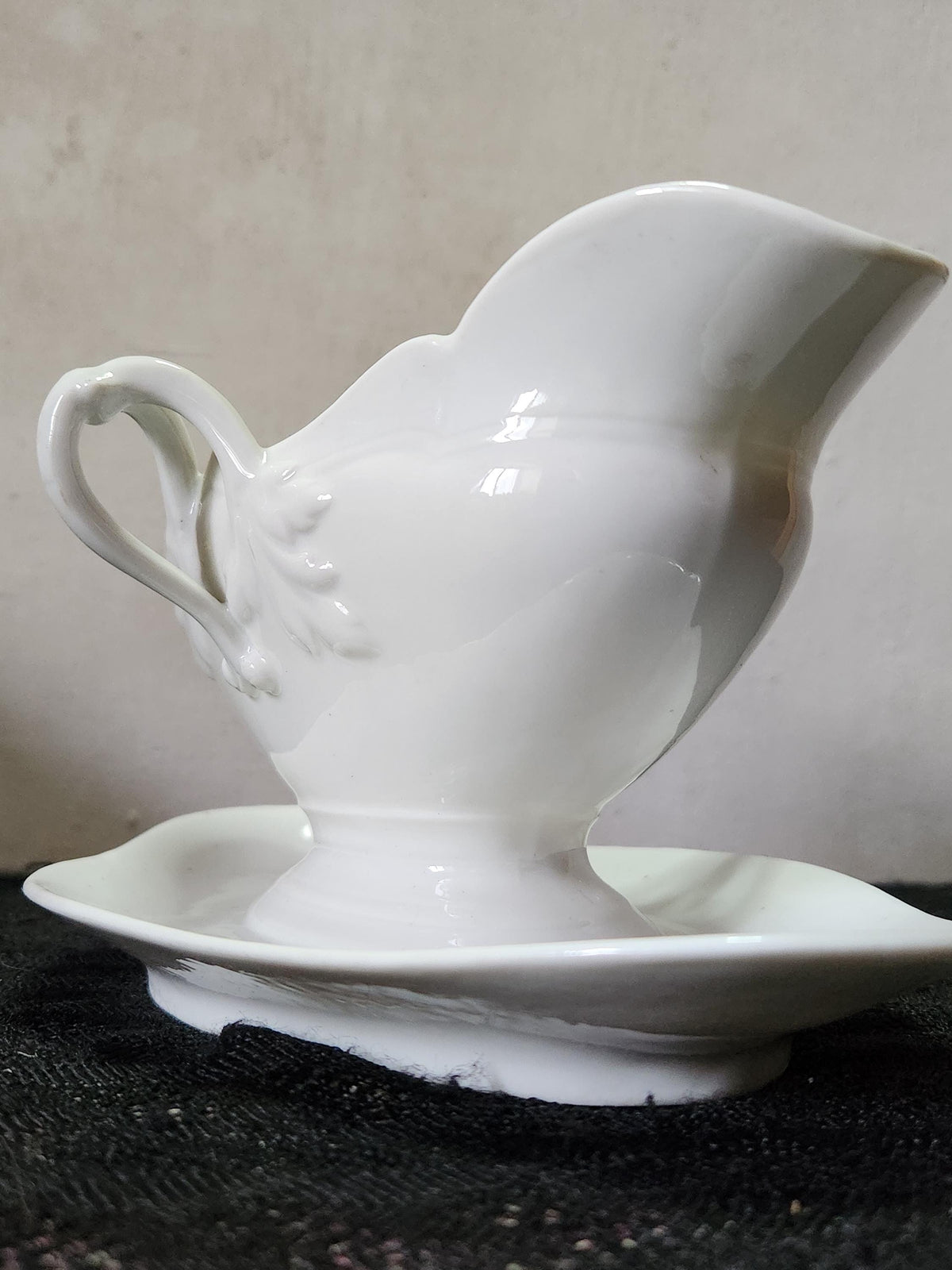 Antique Leon Sazerat Limoges Porcelain Sauce Boat