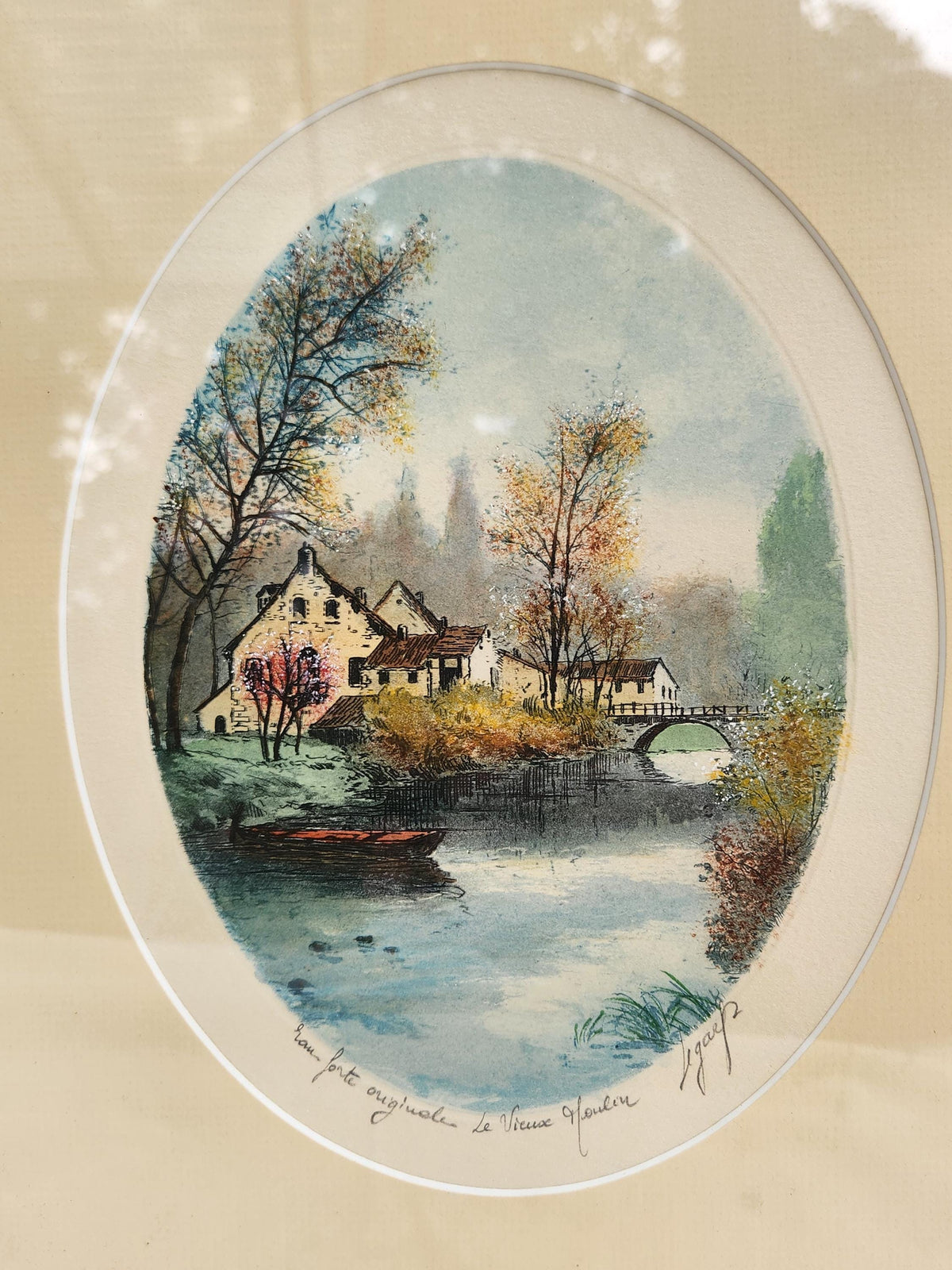 Vintage Set of Atmospheric Watercolour Signed Landscape Wall Art