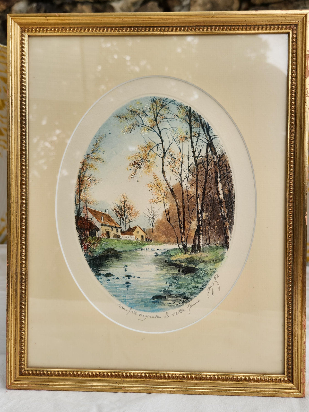 Vintage Set of Atmospheric Watercolour Signed Landscape Wall Art