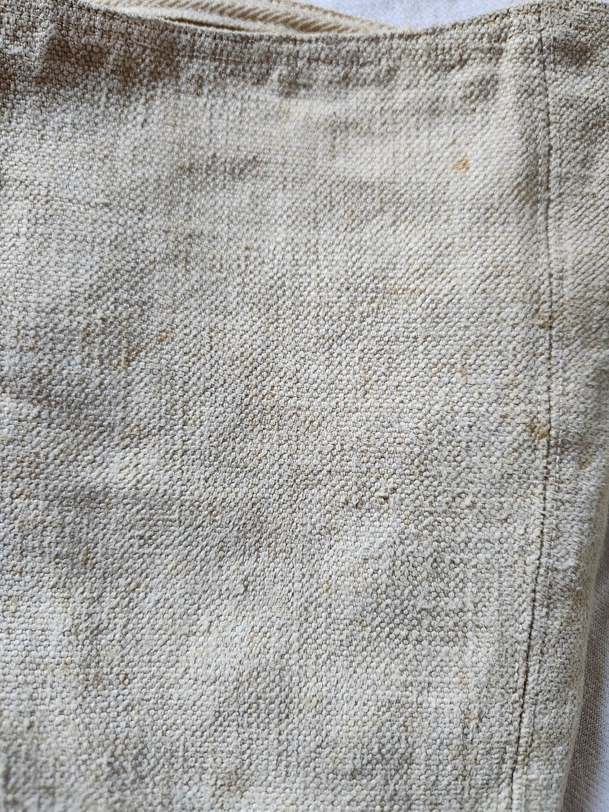 Antique Oatmeal Canvas Cotton High Gaiters Boot Covers 12 Buttons