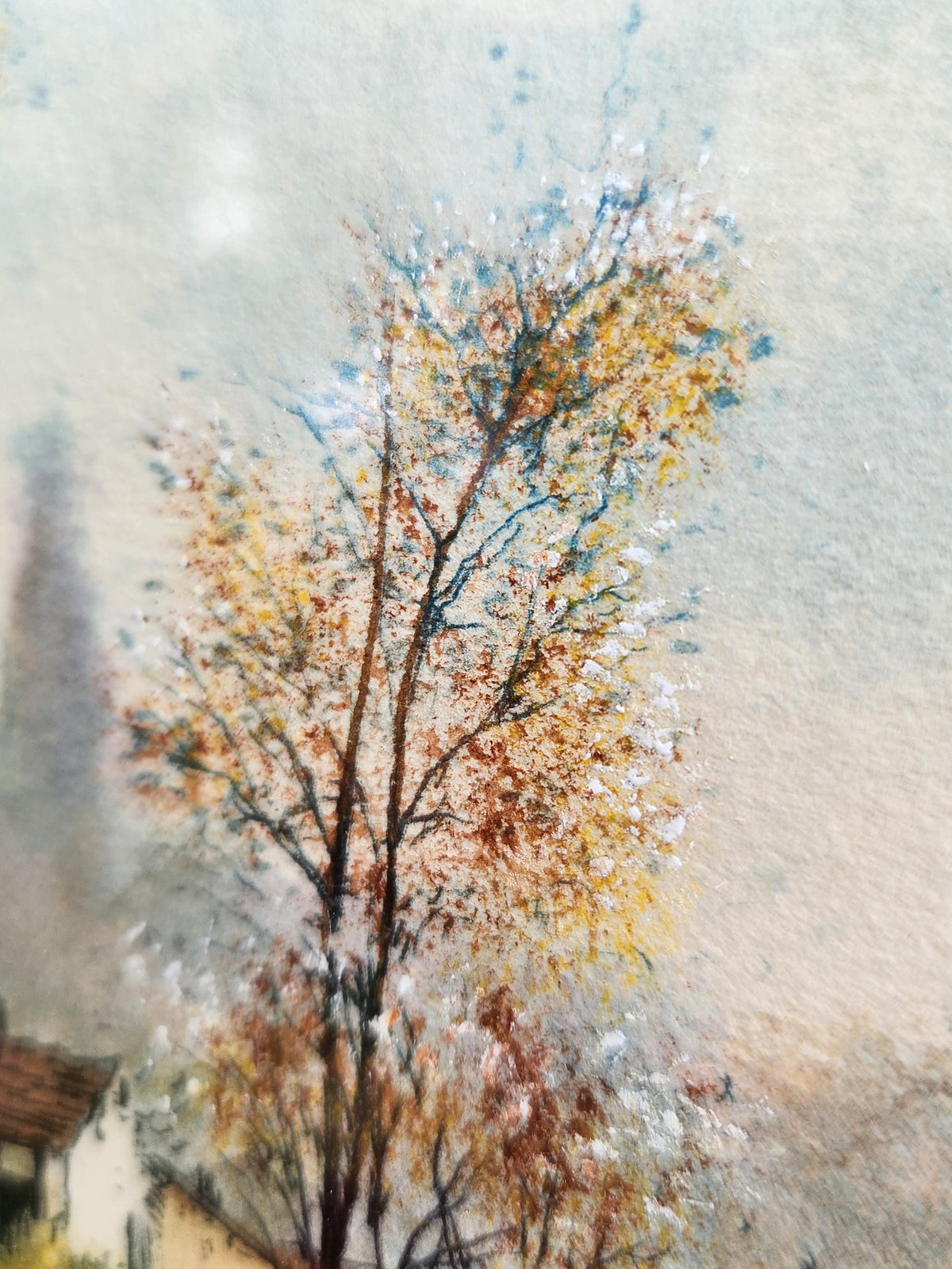 Vintage Set of Atmospheric Watercolour Signed Landscape Wall Art