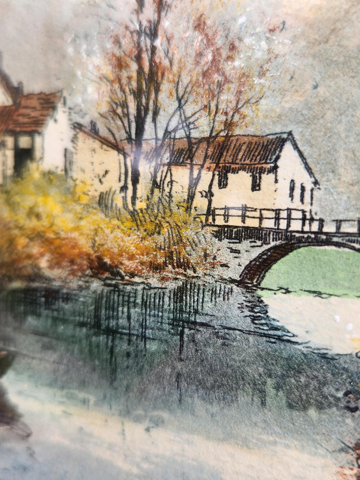 Vintage Set of Atmospheric Watercolour Signed Landscape Wall Art