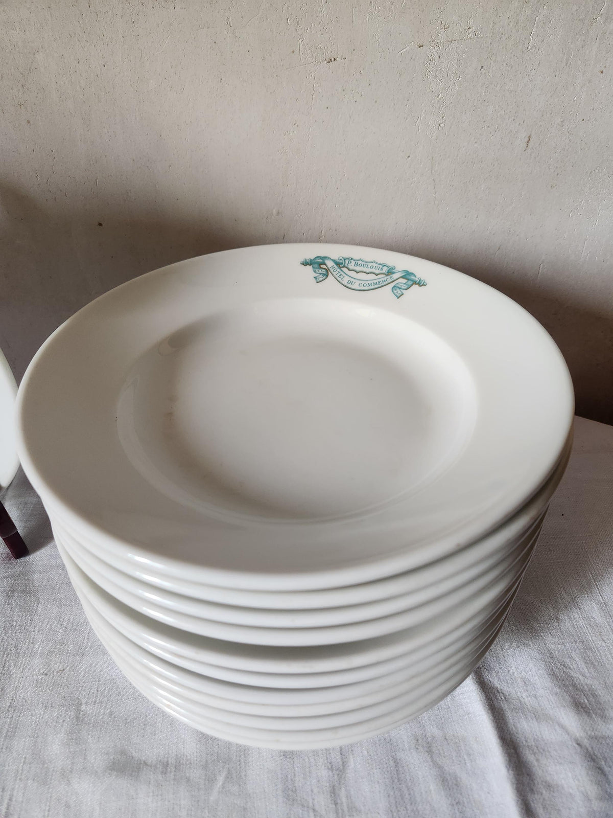 Vintage French UC Hollow Plates Restaurant Pyroblan