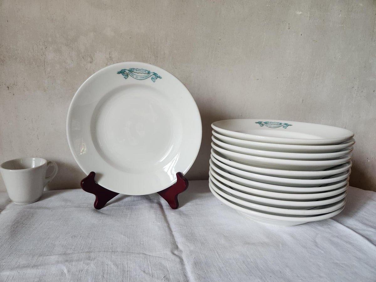 Vintage French UC Hollow Plates Restaurant Pyroblan