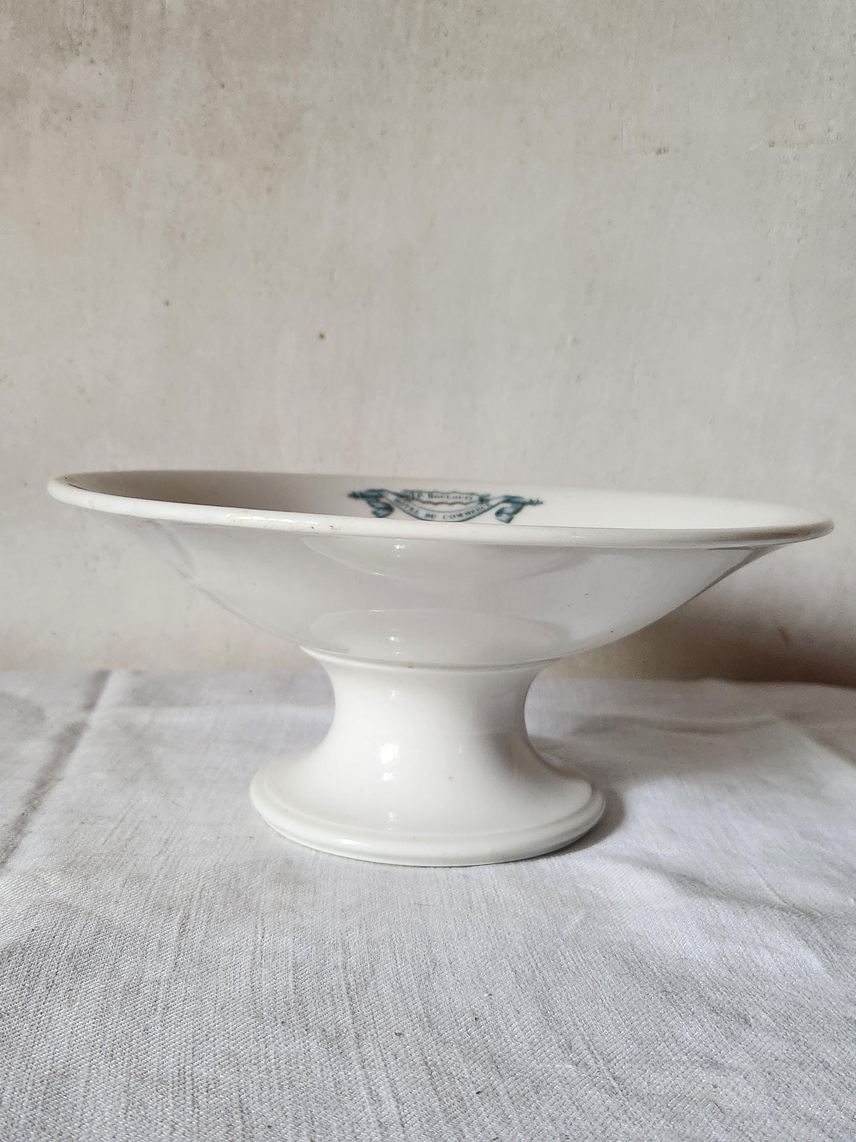 Vintage French Porcelain Fruit Bowl Limoges 'Hotel du Commerce - P.Boulouis'
