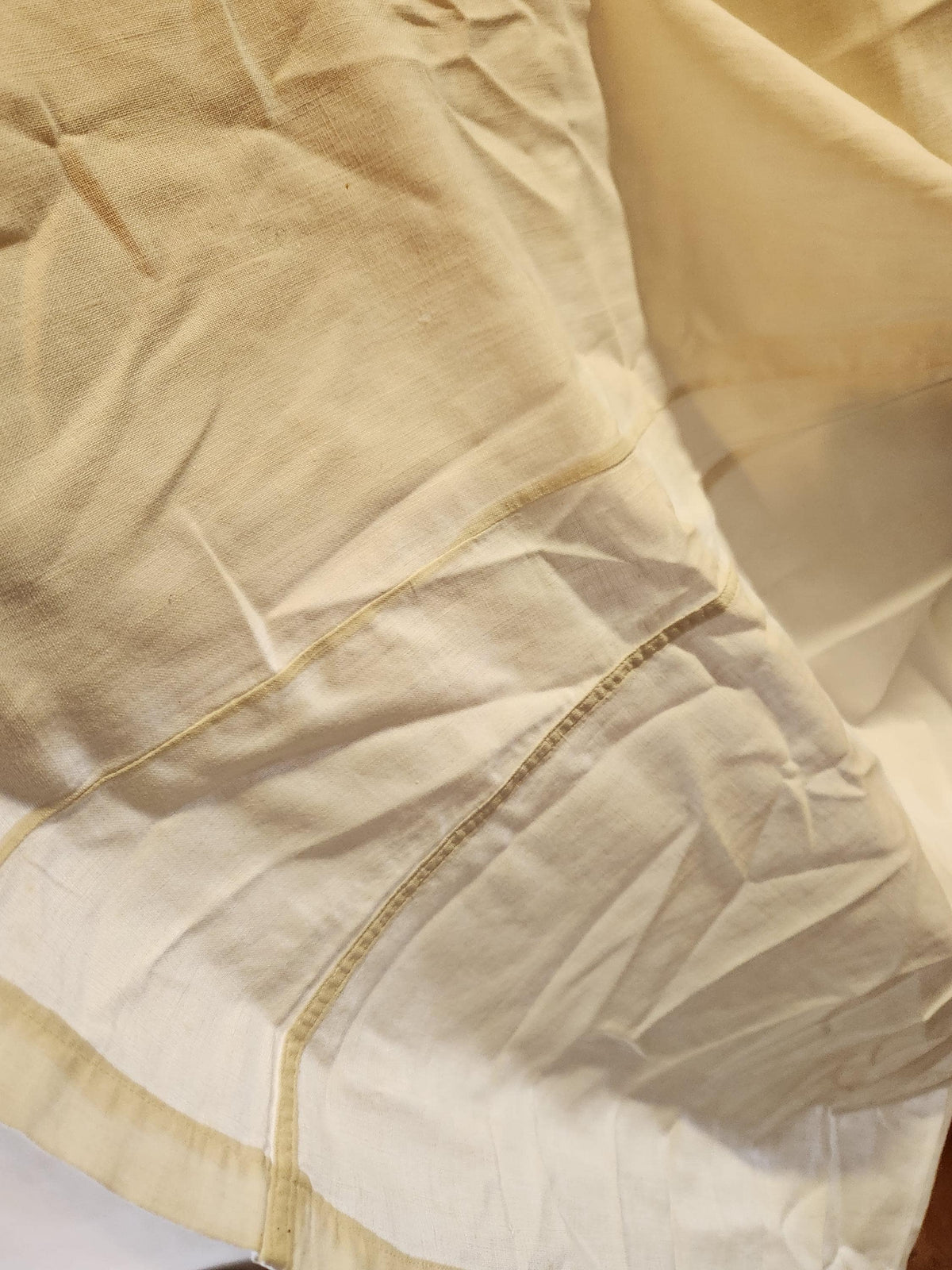 Antique French Cotton Nightgown Monogram RM: 1920s Sleeveless Summer Dress