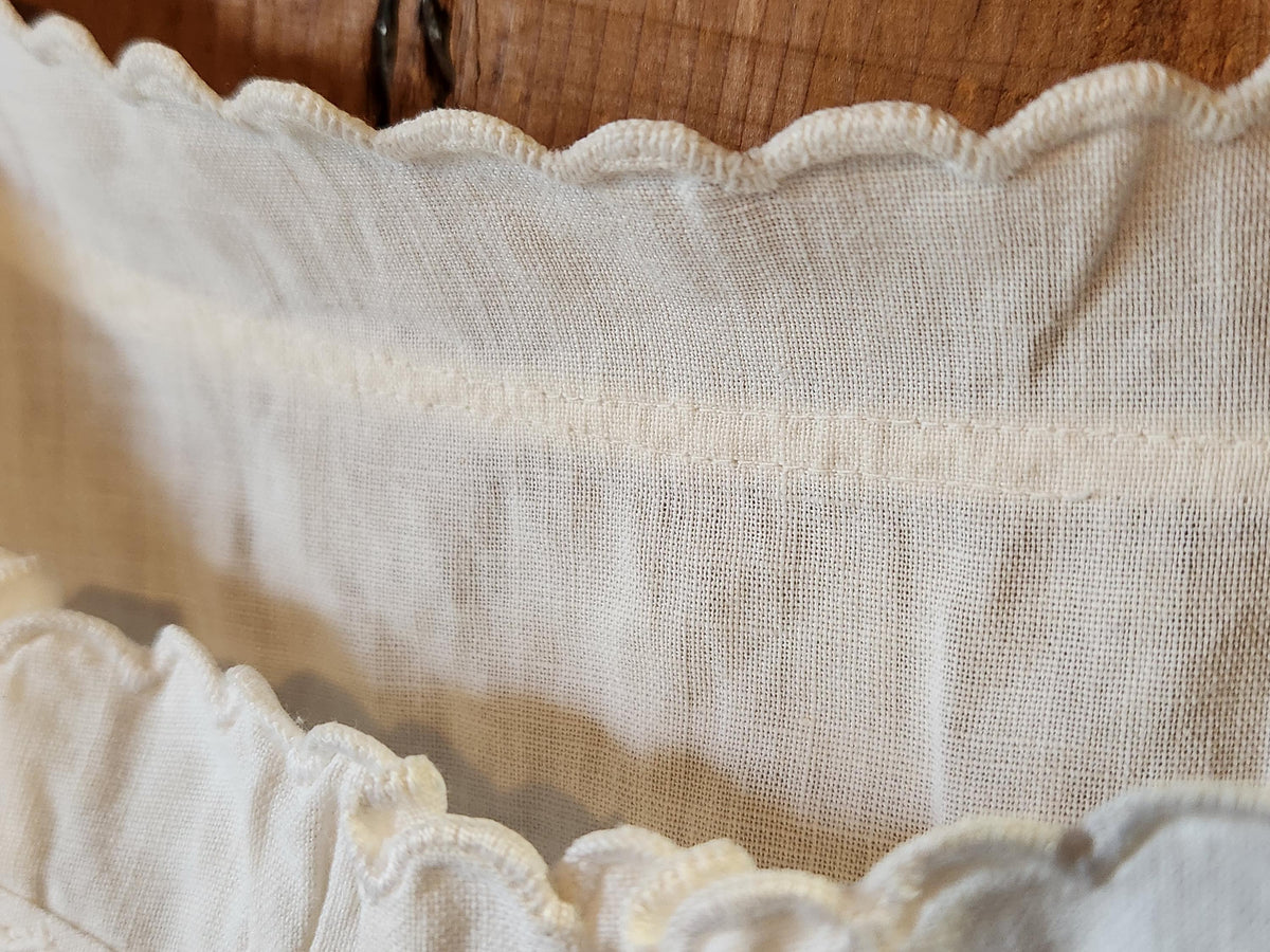 Antique French Cotton Nightgown Monogram RM: 1920s Sleeveless Summer Dress